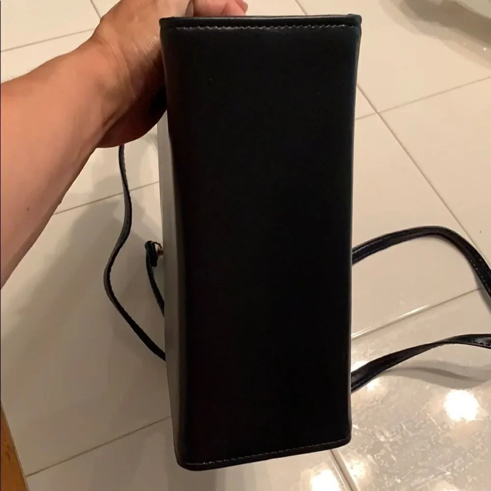 Nwot Vtg navy‎ blue satchel or crossbody purse 👜 - Picture 6 of 7